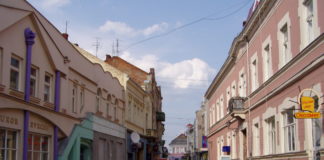 Fussgängerzone in der Altstadt von Uzhgorod