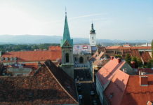 Zagreb Die Hl. Marko-Kirche mit dem charakteristischen Dach