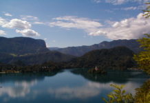 Bled Der See von Bled mit Umgebung drumrum
