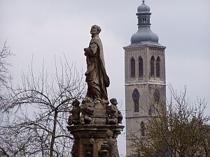 Blick vom Jesuitenkolleg zur Jakobskirche