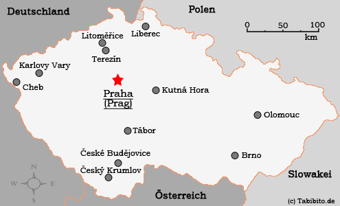 Anklickbare Karte von Tschechien