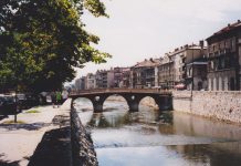 Sarajevo Latinski-Brücke im Zentrum