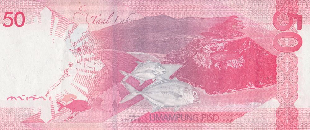 Rückseite einer 50-Peso-Banknote