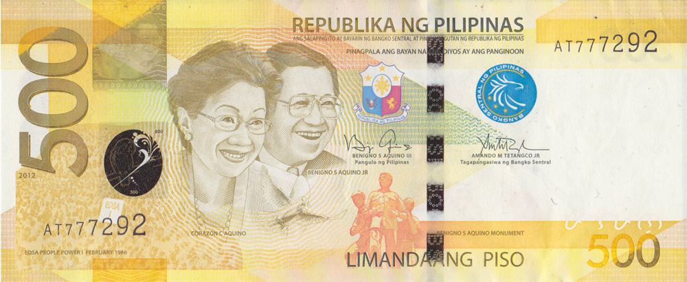 Vorderseite einer 500-Peso-Banknote