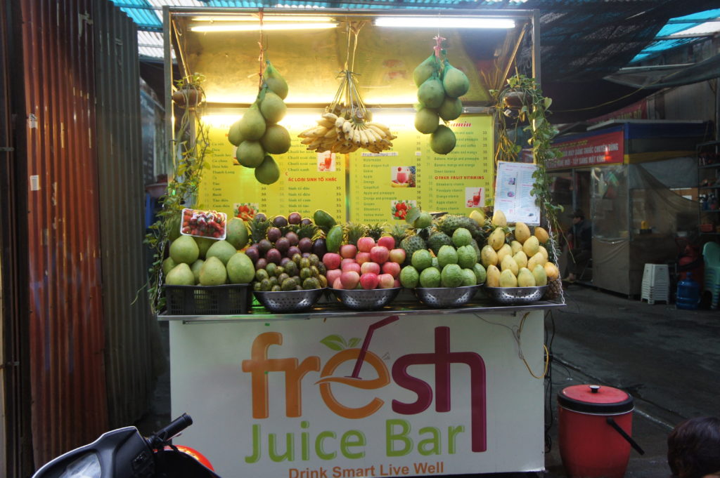 Sehr zu empfehlen: Frisch gepresste Säfte