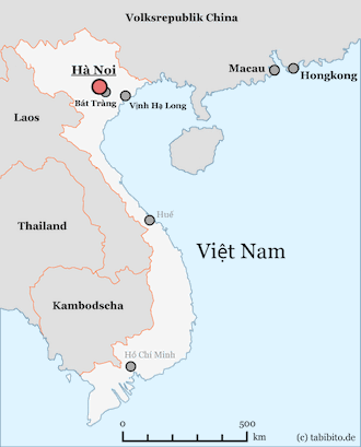 Anklickbare Karte Vietnams