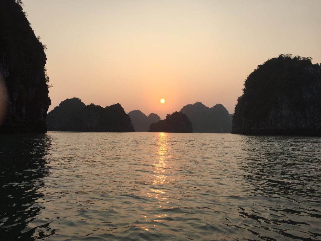 Sonnenuntergang in der Bucht