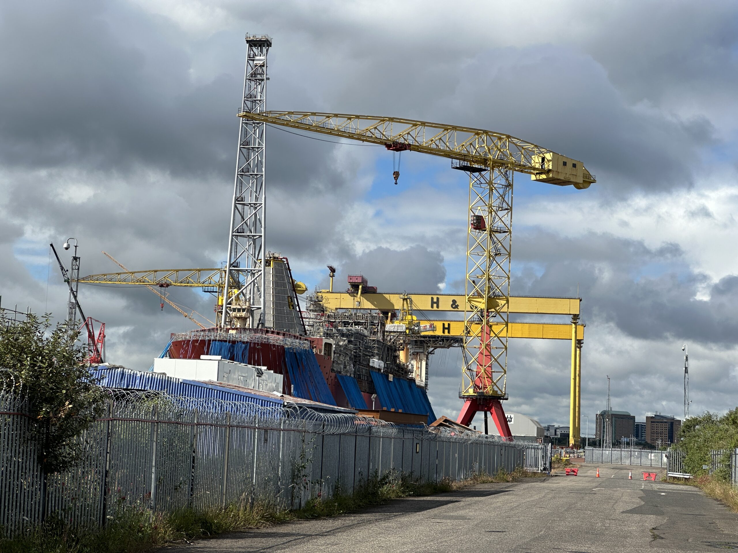 In Belfast werden auch heute noch große Pötte gebaut