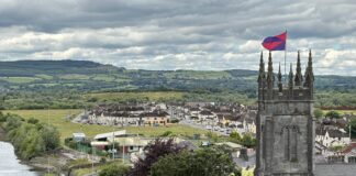 Blick von der Festung auf Limerick und das Umland